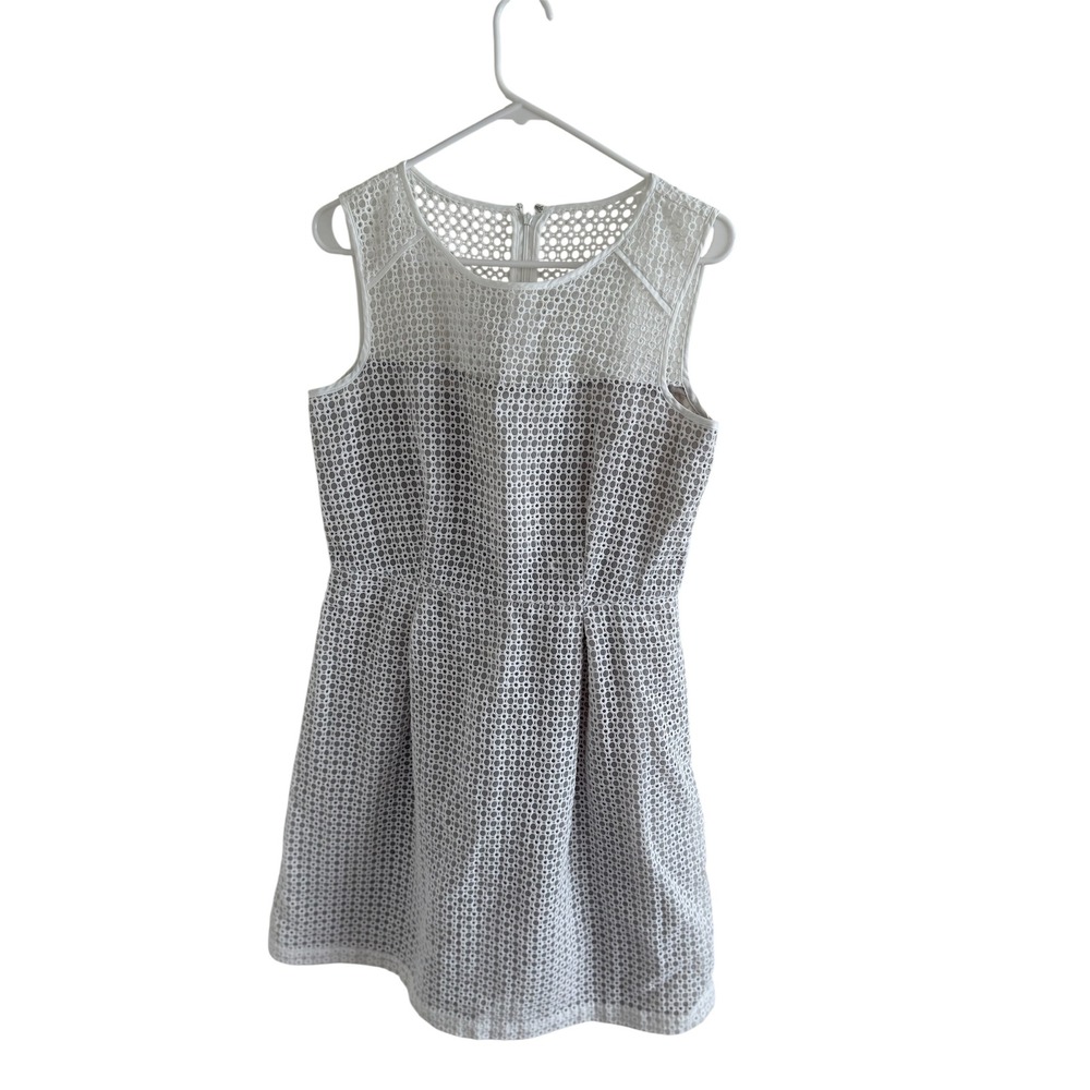 Calvin Klein White Lace Embroidered Overlay Dress Size 12